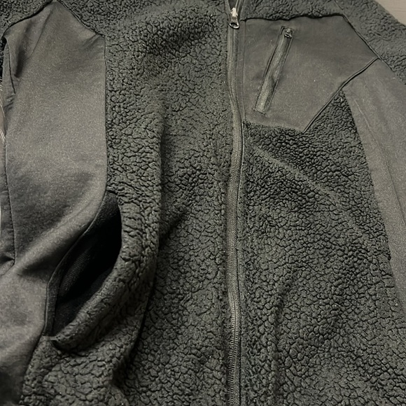 Columbia Plush Sherpa Full Zip Black Medium Jacket, VGUC - Picture 6 of 7